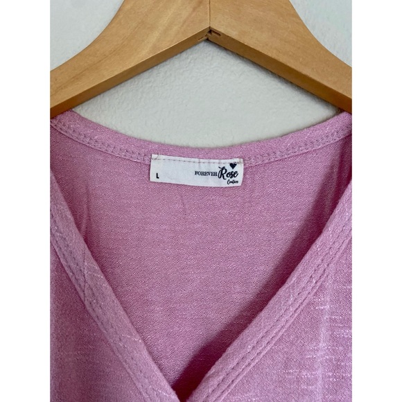 Pink V-Neck Top - Picture 3 of 3